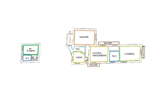 Appartamento su due piani in vendita in corso Calatafimi, 399