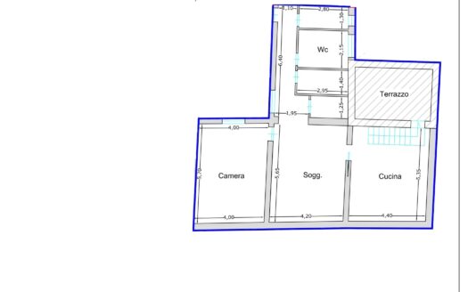 Luminoso appartamento mansardato in Corso Calatafimi 399